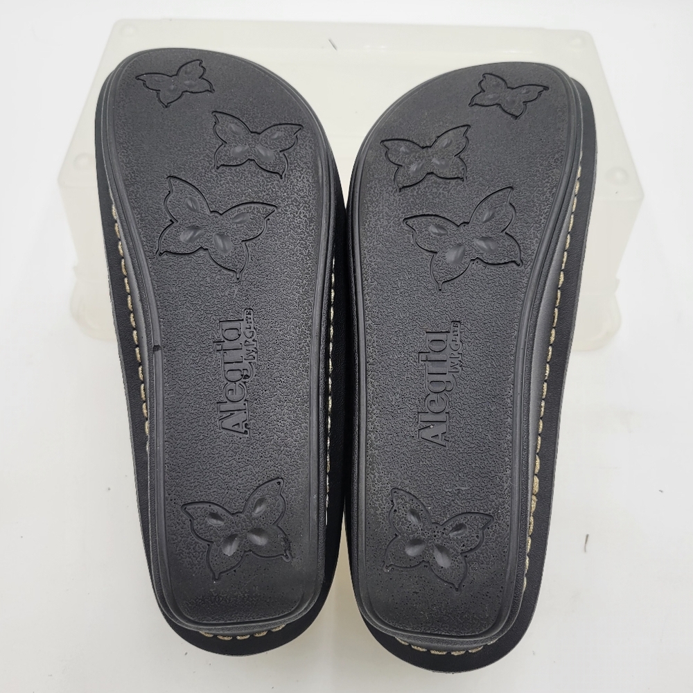 Alegria Paloma White Rose Mary Jane Flats Europe Size 38/8-8.5 Leather Upper - Picture 8 of 10